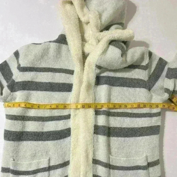 Sweet Rain Hooded Young Contemporary Cardigan Sweater Fleece Lined - Picture 2 of 6